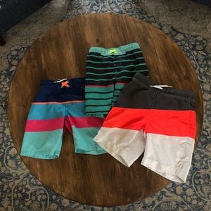 Boys bathing suit lot board shorts 4-6
